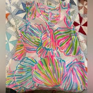 Lilly Pulitzer Silk shell print tank top. Size Small.
